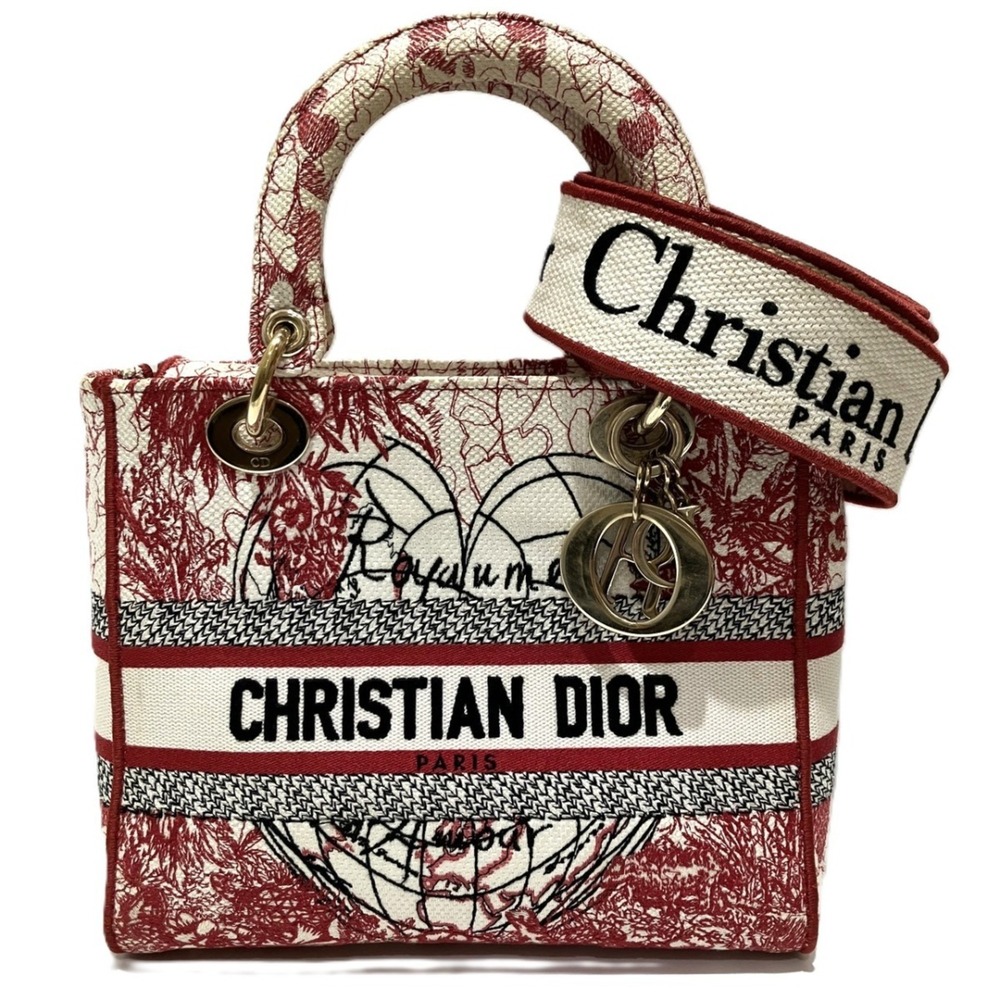 Christian Dior Lady Delight Medium Handbag, Canvas